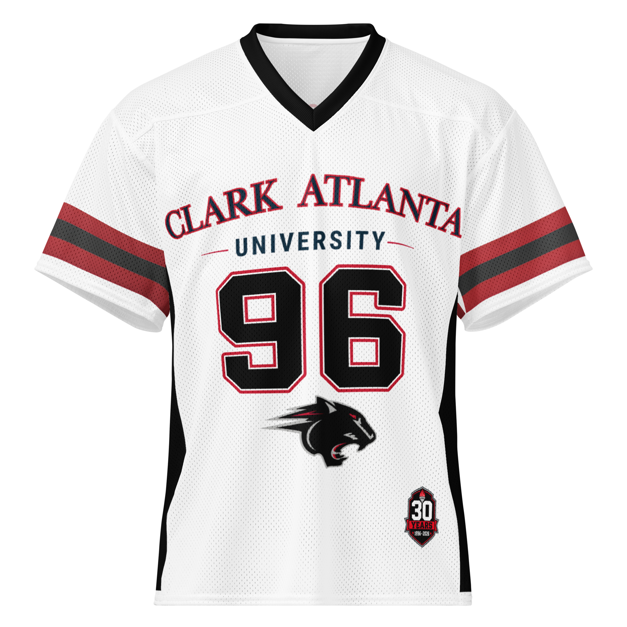 CAU Class of 1996 all over print american football jersey white front 6aa904e16a79b.png