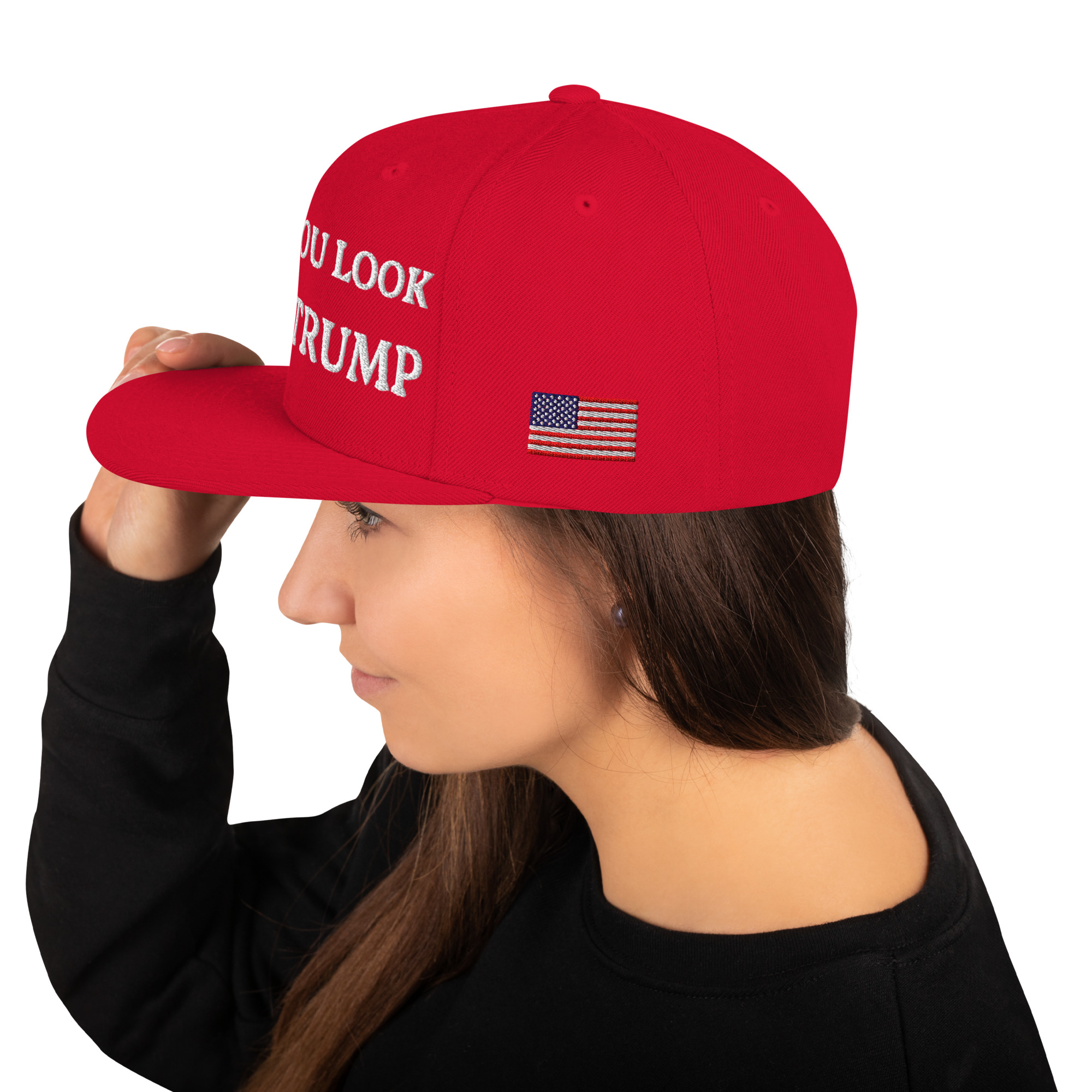 classic-snapback-red-left-side-6aa59fae82703.jpg Made You Look - F*ck Trump Snapback Hat - Image 32